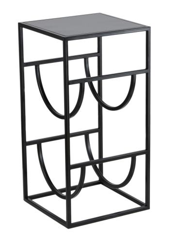 Подставка для 2 бутылок со столиком, черная фото 8