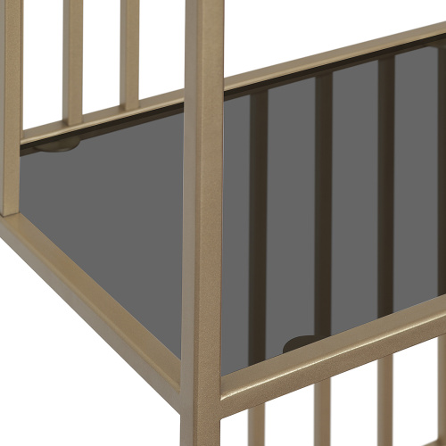 Стеллаж SOHO MINI, золотой, тонированное стекло, 45*30*195 фото 12