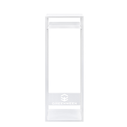 Дровница CAPRI MINI с полкой, белая, столешница металл, 40*30*118 фото 7