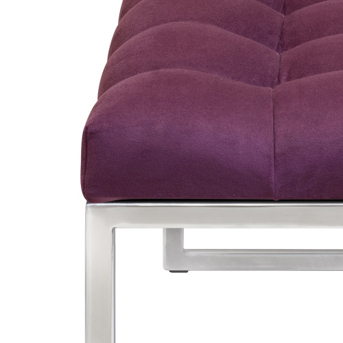 Банкетка ALBA, н/ж сталь, Marsala, каретная стяжка, 110*40*45 фото 8