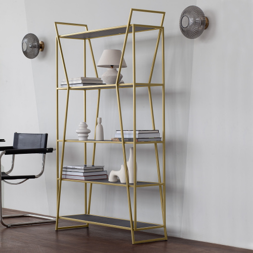 Стеллаж OSLO, золотой, керамика Antracite фото 2