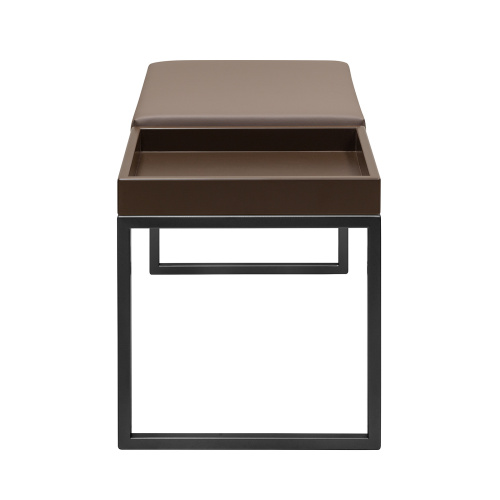 Банкетка ALBA BOX, каркас сталь, экокожа Umbra, BrownBox, 850х400х450 фото 3