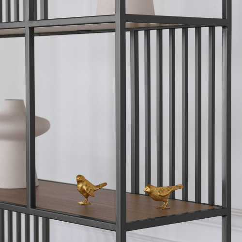 Стеллаж SOHO, черный, ЛДСП Робиния, 90*30*192 фото 4