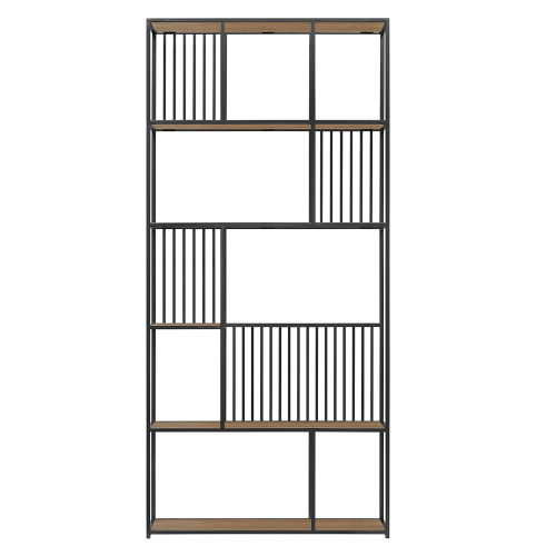 Стеллаж SOHO, черный, ЛДСП Робиния, 90*30*192 фото 7