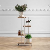 Стеллаж-подставка для цветов Loft 5, белый, 40*23*80