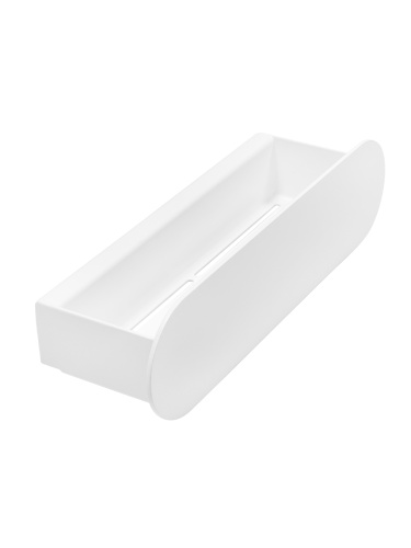 Полка для ванной комнаты OMEGA, 30 см, нерж. сталь, белая фото 5