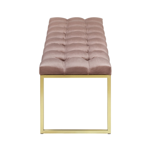 Банкетка ALBA, золотая, Mocco, каретная стяжка, 110*40*45 фото 3