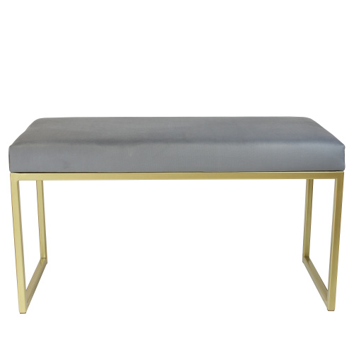 Банкетка ALBA MINI, золотая, обивка велюр, 85*40*45 фото 4