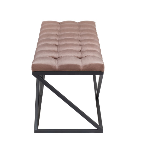 Банкетка ZUMA, черная, Mocco, каретная стяжка, 110*40*45 фото 2