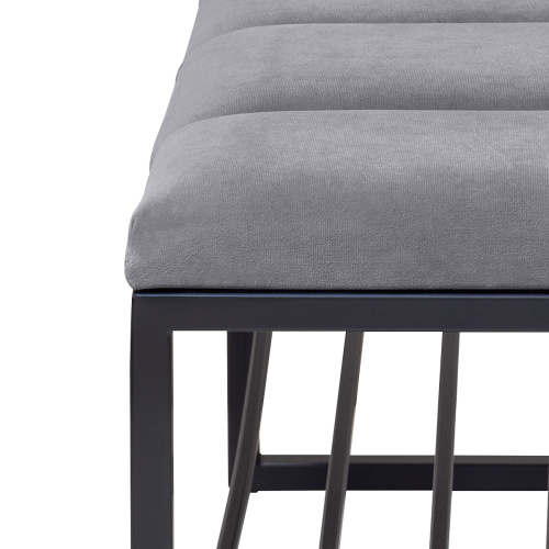 Банкетка RUBY MINI, черная, Light Blue, Bulon, 85*40*43,5 фото 5