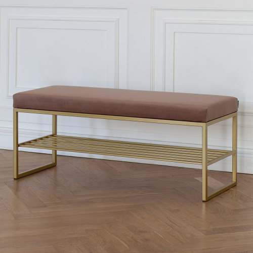 Банкетка RUBY, золотая, Mocco, 110*40*45 фото 2