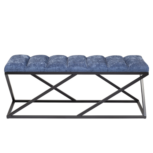 Банкетка ZUMA, черная, Steel Blue, Bulon, 110*40*43,5