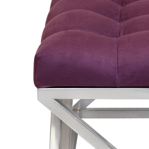 Банкетка ZUMA, н/ж сталь, Marsala, каретная стяжка, 110*40*45 фото 7