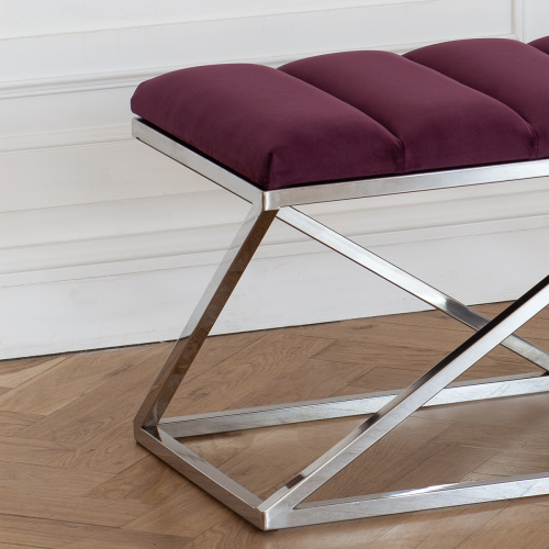 Банкетка ZUMA, н/ж сталь, Marsala, Bulon, 110*40*43,5 фото 3