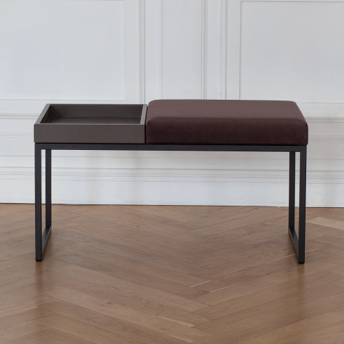 Банкетка ALBA BOX, черная, Kashtan, BrownBox, 85*40*45