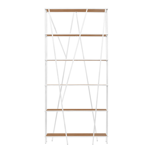 Стеллаж EVA, белый, ЛДСП Робиния, 90*30*190 фото 4