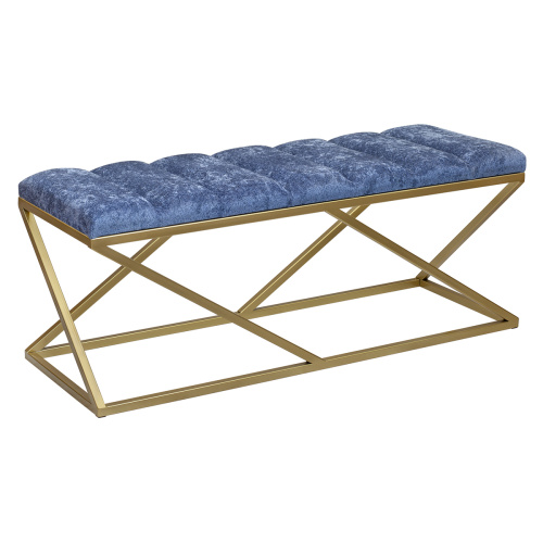 Банкетка ZUMA, золотая, Steel Blue, Bulon, 110*40*43,5 фото 2