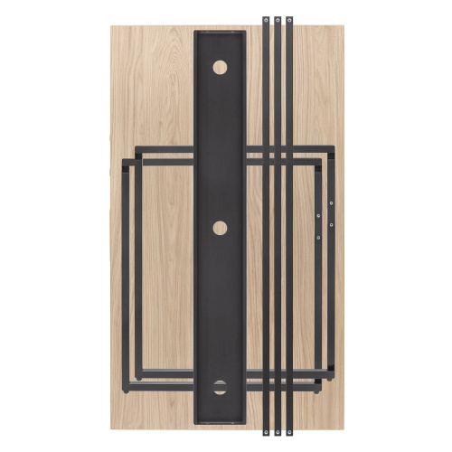 Стол письменный Rimini, черный, ЛДСП Дуб Натуральный, 120*65*75 фото 15