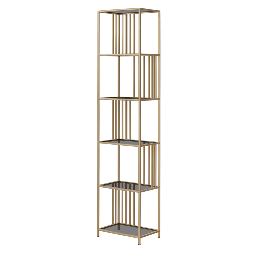 Стеллаж SOHO MINI, золотой, тонированное стекло, 45*30*195