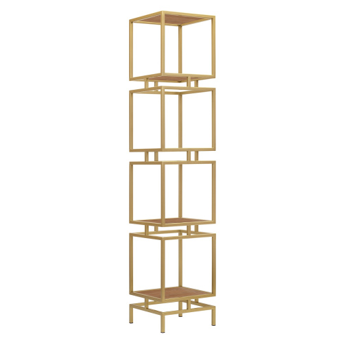 Стеллаж CUBIC-4, золотой, ЛДСП Робиния, 40*40*196,5 фото 5