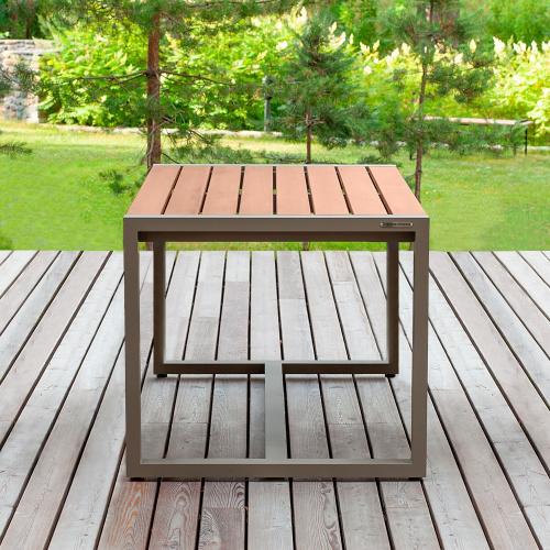 Стол уличный обеденный SANTORINI, алюминий PECAN, дерево, 150*87*77