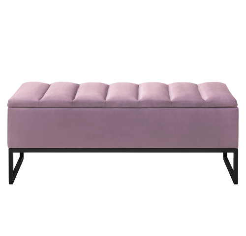 Банкетка CUBE, с ящиком для хранения, черная, Dusty Pink, Bulon, 110*40*43,5