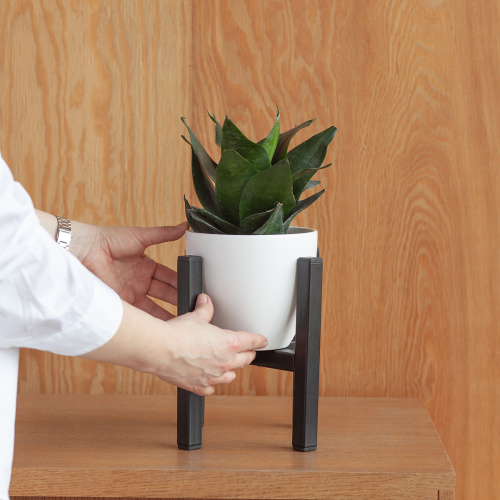 Подставка для цветов Oxalis 20, черная фото 5