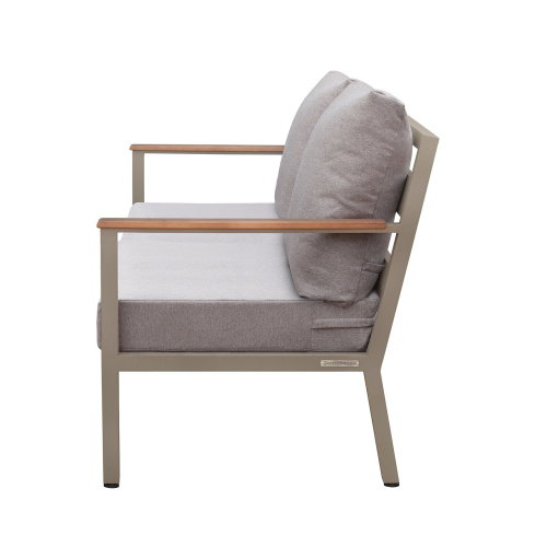 Диван уличный SANTORINI, алюминий PECAN, рогожка BAHAMA ASH, дерево фото 11