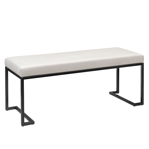 Банкетка OMEGA, черная, Слоновая кость, 110*40*45 фото 8