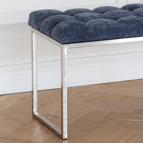 Банкетка ALBA, н/ж сталь, Steel Blue, каретная стяжка, 110*40*45 фото 3