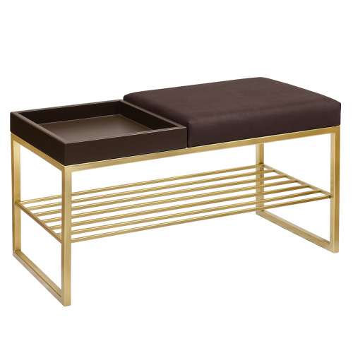 Банкетка RUBY BOX, золотая, Kashtan, BrownBox, 85*40*45 фото 2