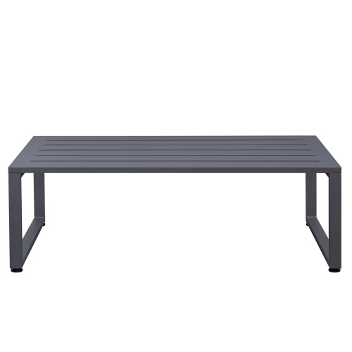 Стол уличный журнальный MALTA, алюминий серый, 110*65*36 фото 5