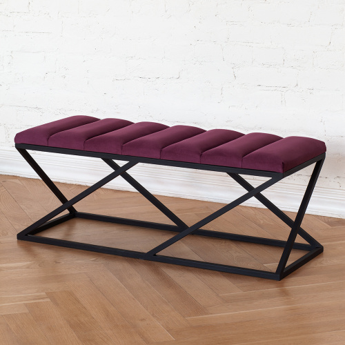 Банкетка ZUMA, черная, Marsala, Bulon, 110*40*43,5 фото 2