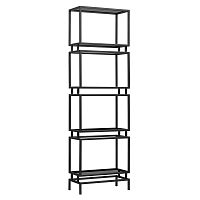 Стеллаж BRICK, черный, тонированное стекло