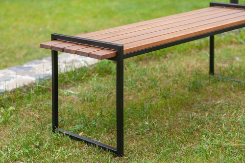 Скамья уличная FJORD, черная фото 4