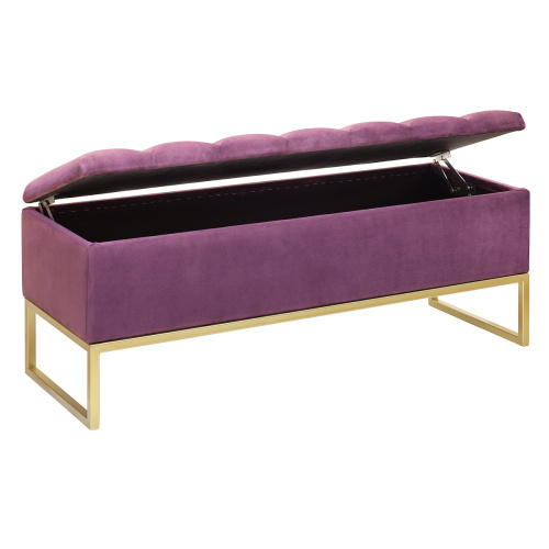 Банкетка CUBE, с ящиком для хранения, золотая, Marsala, Bulon, 110*40*43,5 фото 7