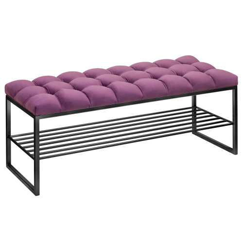 Банкетка RUBY, черная, Marsala, каретная стяжка, 110*40*45 фото 7