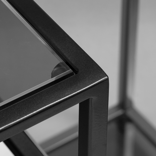 Стеллаж OLIVIA, черный, полки стекло, 70*30*195,3 фото 4