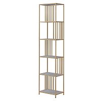 Стеллаж SOHO MINI, золотой, ЛДСП Бетон светлый