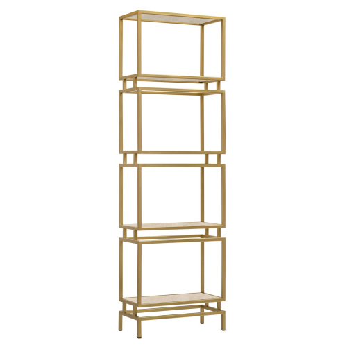 Стеллаж BRICK, золотой, керамика Ivory, 60*30*196