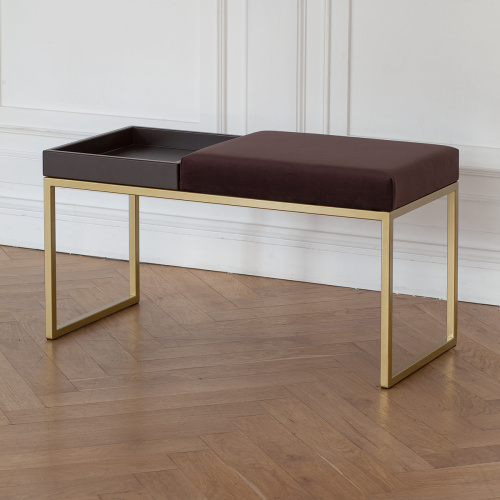 Банкетка ALBA BOX, золотая, Kashtan, BrownBox, 85*40*45 фото 2