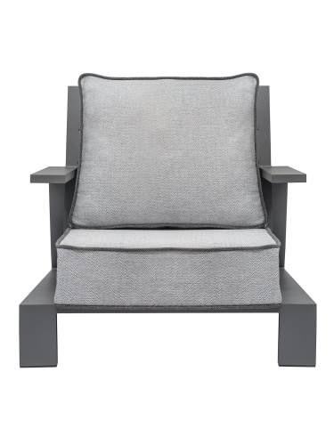 Кресло уличное KORFU, алюминий цвет LAVA, подушки JASPER GREY фото 7