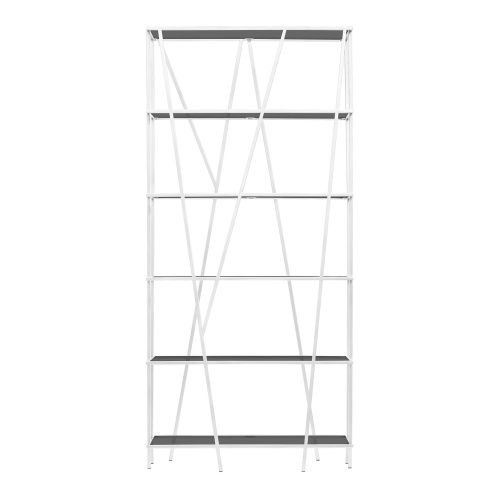 Стеллаж EVA, белый, тонированное стекло фото 2