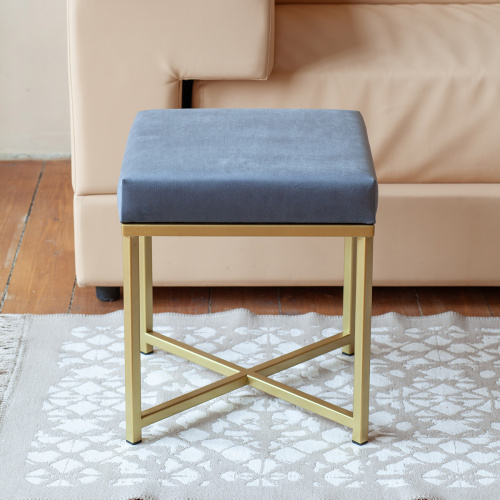 Пуф CRUZ, золотой, Light Blue фото 2