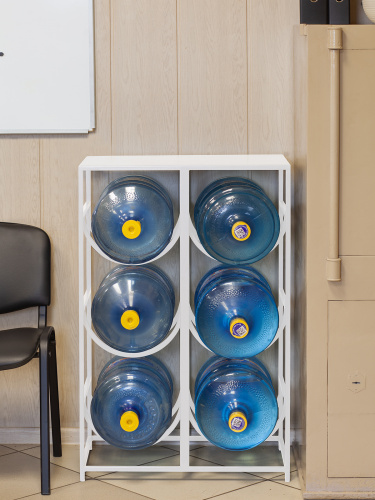 Подставка для 6 бутылок со столиком, белая фото 9