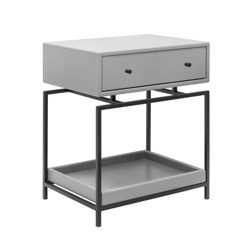 Тумба прикроватная KARIN MINI, черная, МДФ Mouse Gray фото 2