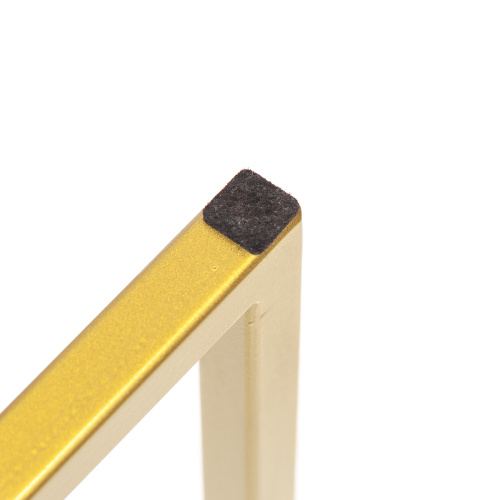 Банкетка RUBY MINI, золотой, экокожа Light Beige, 85*40*45 фото 4