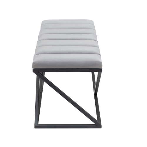 Банкетка ZUMA, черная, Light Blue, Bulon, 110*40*43,5 фото 5