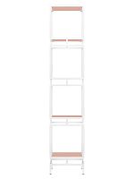 Стеллаж CUBIC-4, белый, ЛДСП Розовый антик, 40*40*196,5