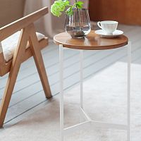 Столик кофейный ODRI, белый/дуб